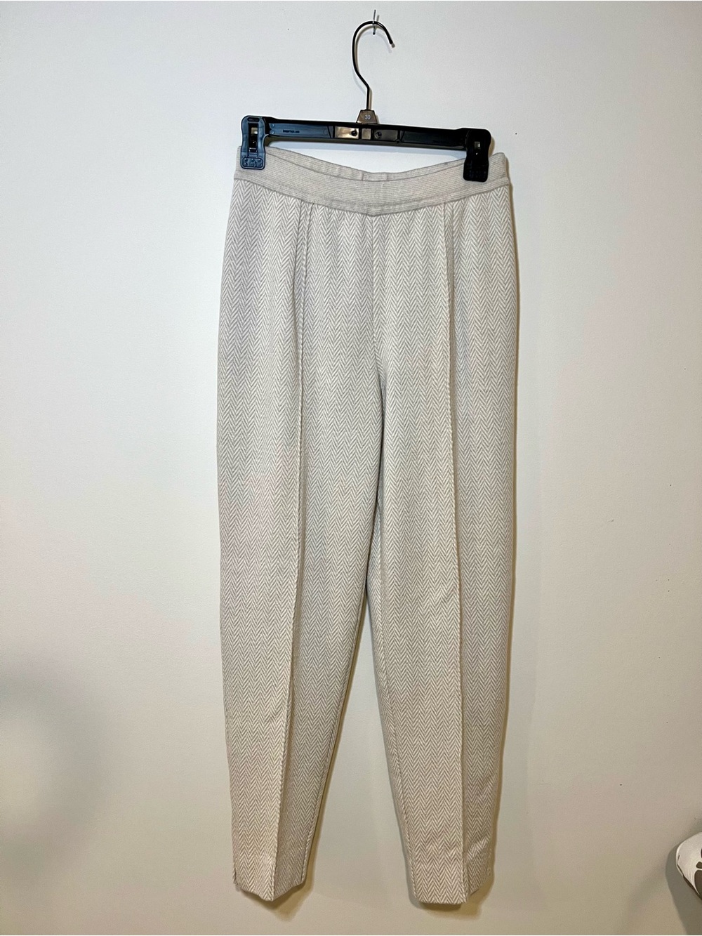 Stizzoli Cream Herringbone Women’s Wool Dress Pants Sz IT 46/US 10 Made in Italy